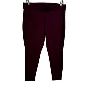 Torrid Pocket Pixie Skinny Studio Luxe Ponte High-Rise Pant Burgundy Size 2X